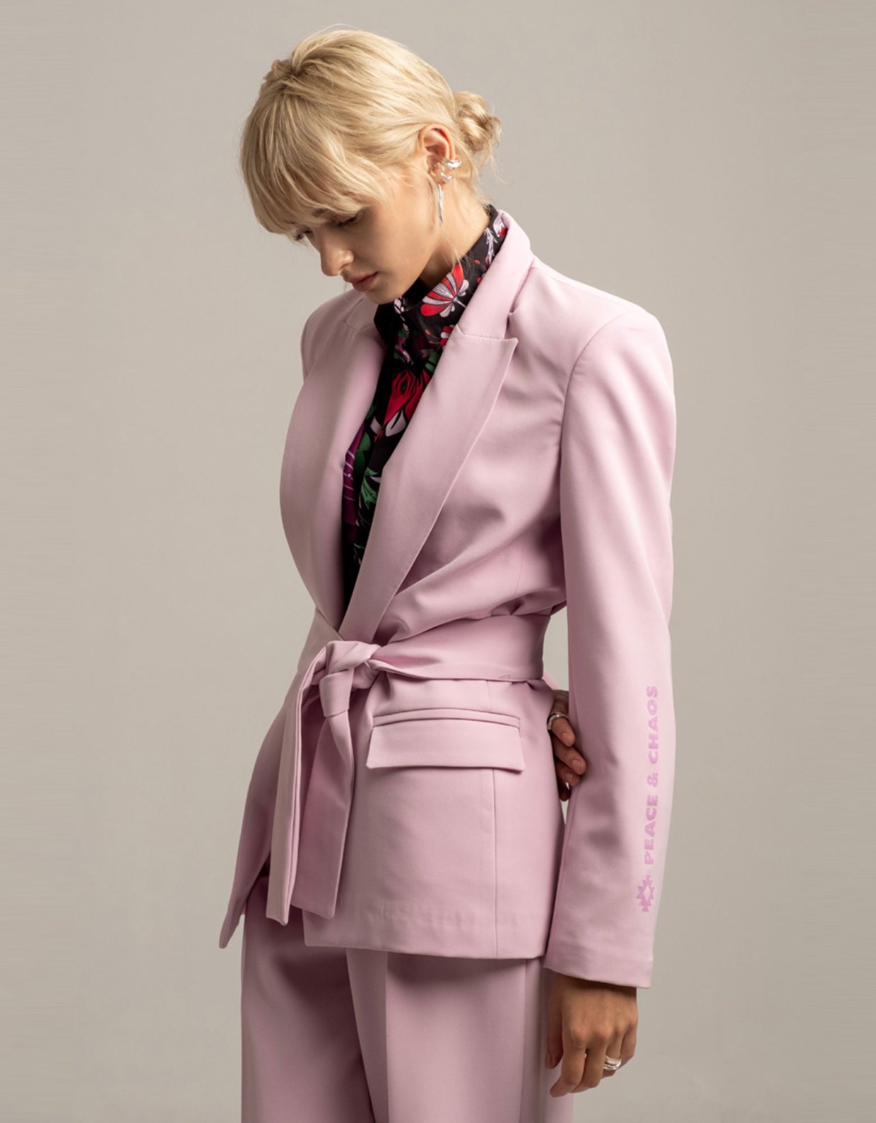 Peace Chaos Lavender Blazer Greek Fashion Room
