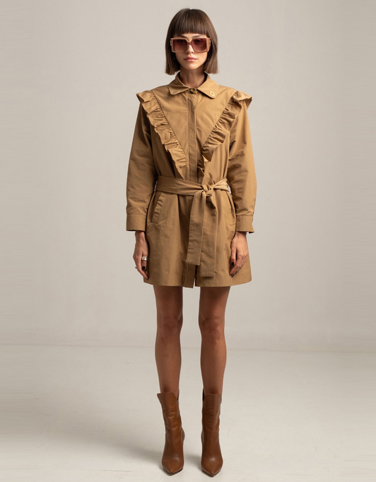 Peace & Chaos Mocca trenchcoat