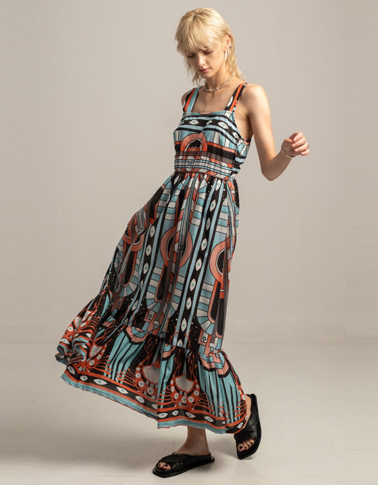 Peace & Chaos Symmetry long dress