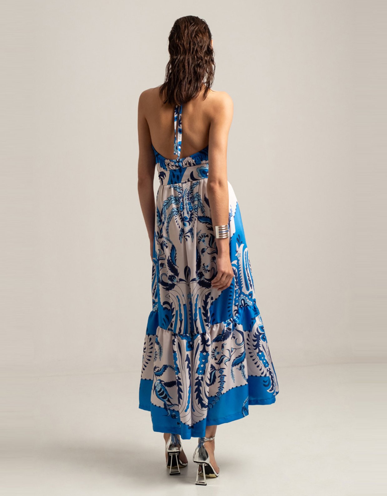 Peace & Chaos Damask silky long dress