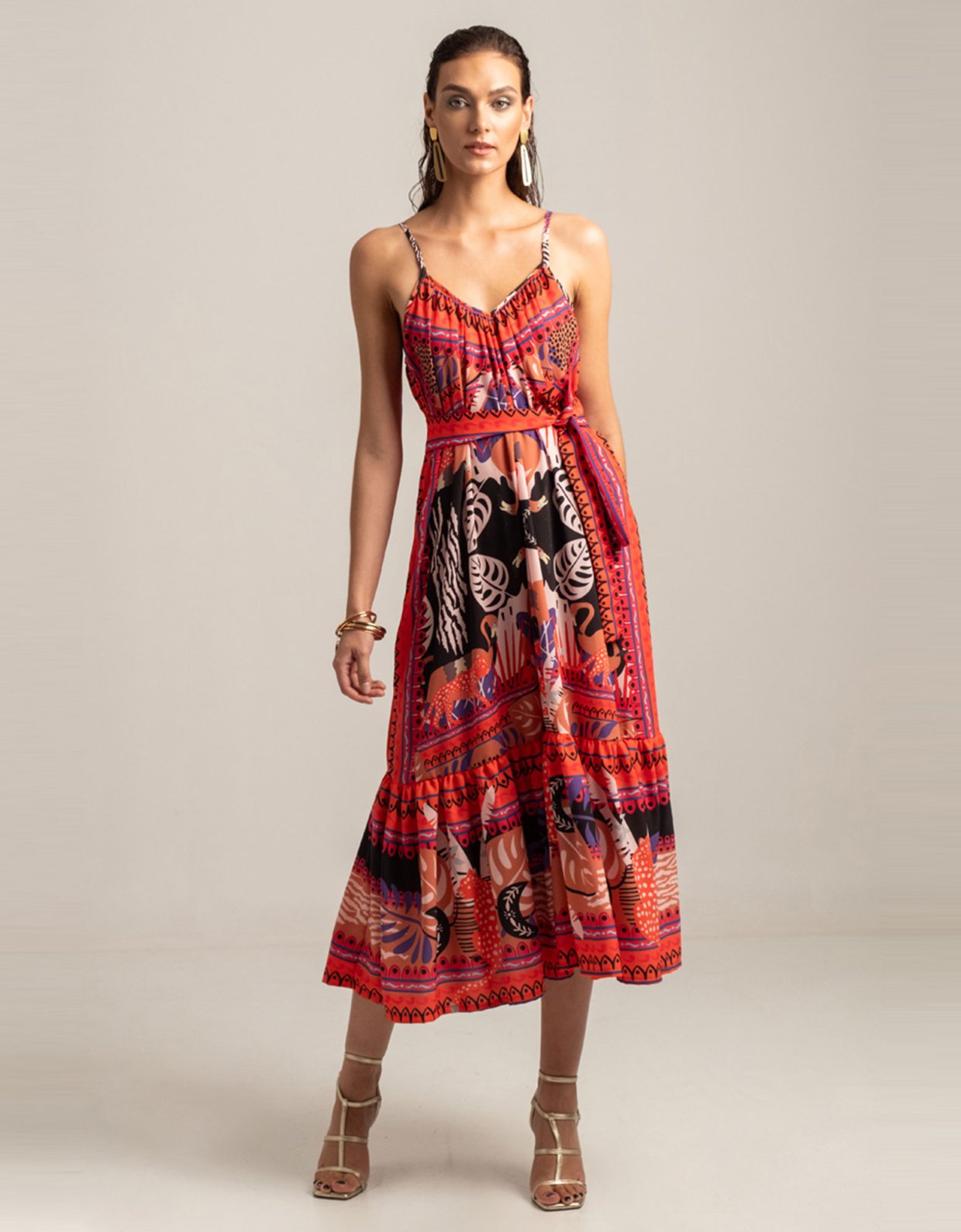 Peace & Chaos Fractal long dress