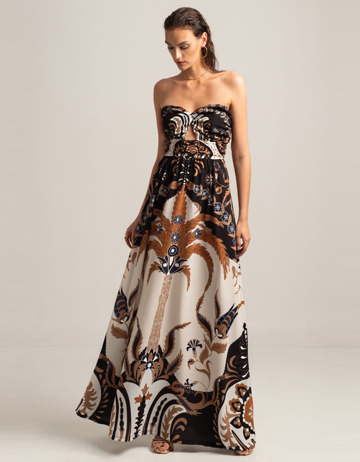 Peace & Chaos Anatolia strapless maxi dress