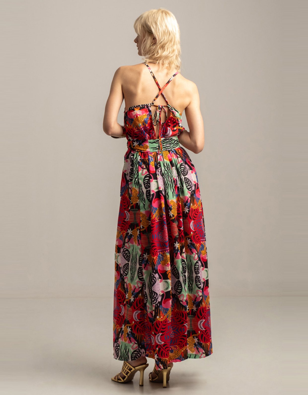 Peace & Chaos Tropical maxi dress