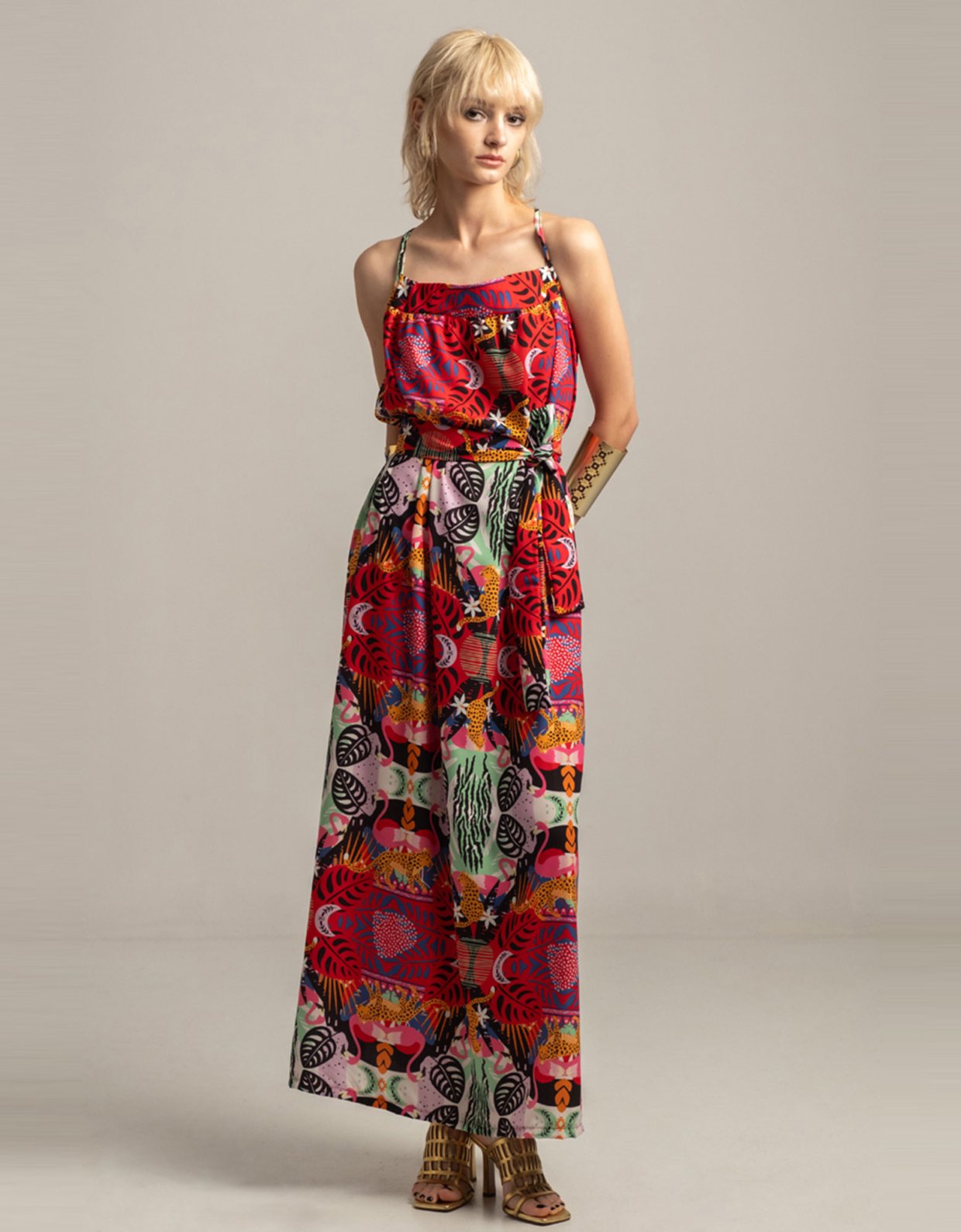 Peace & Chaos Tropical maxi dress