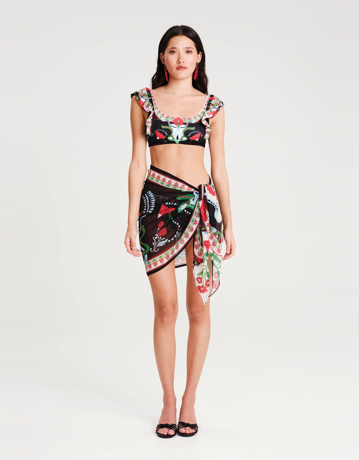 Peace and Chaos Pomegranate sarong