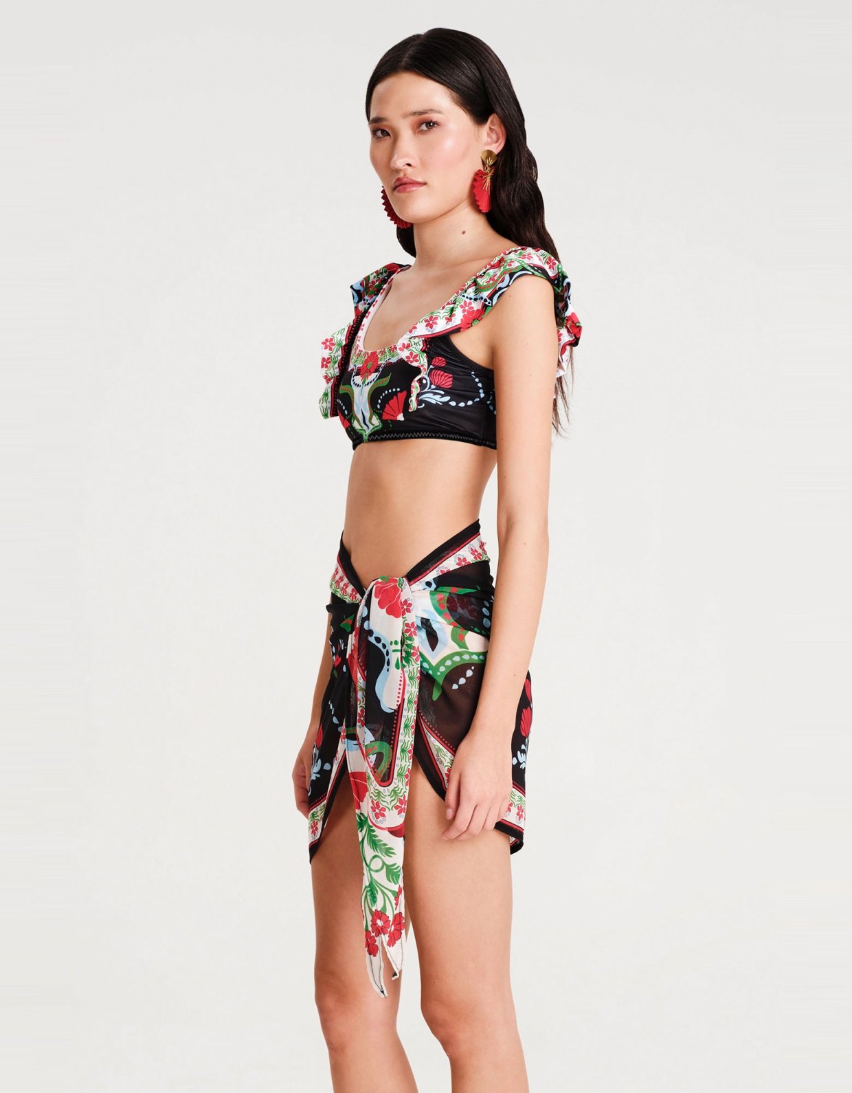 Peace and Chaos Pomegranate sarong