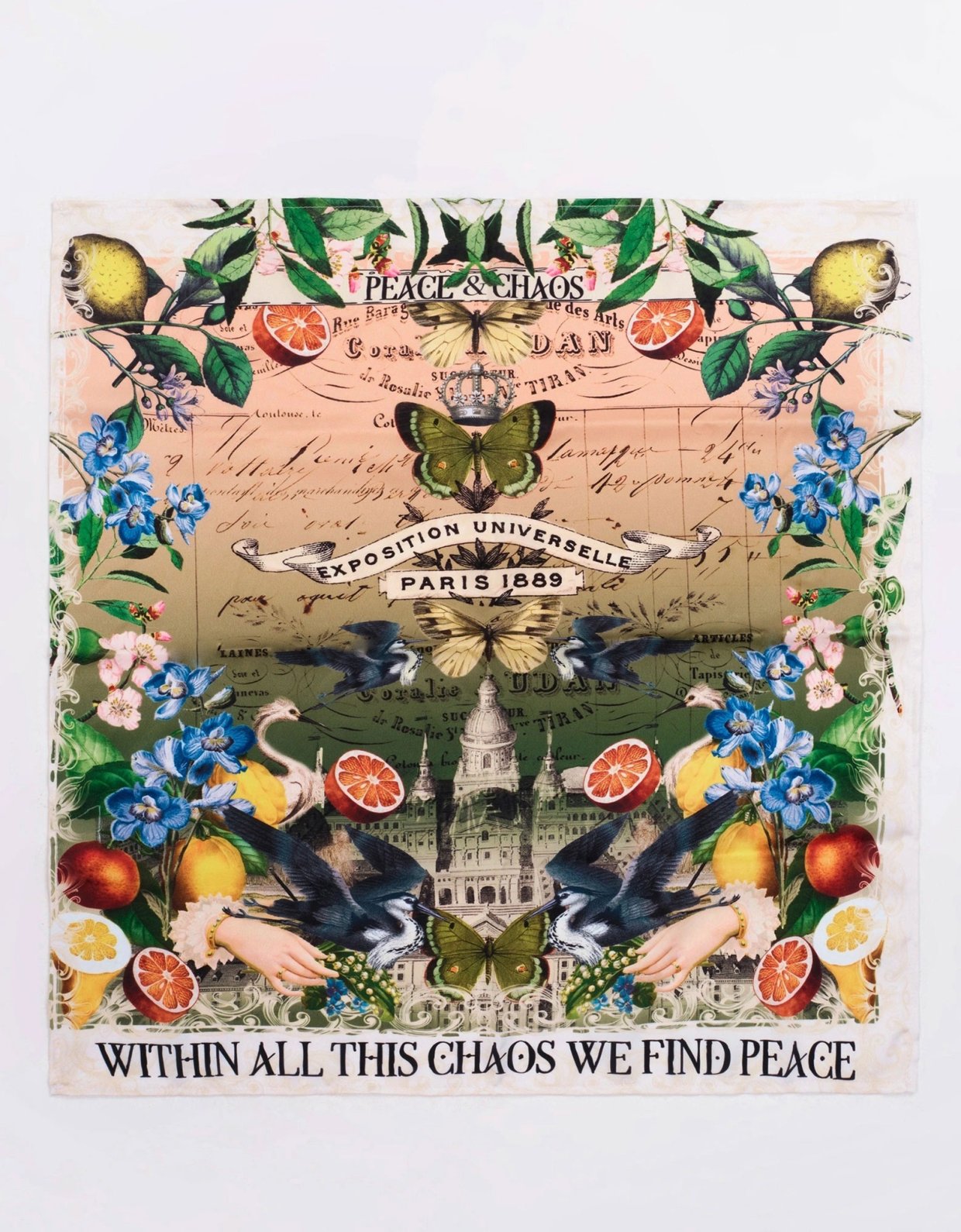 Peace and Chaos Citrus scarf