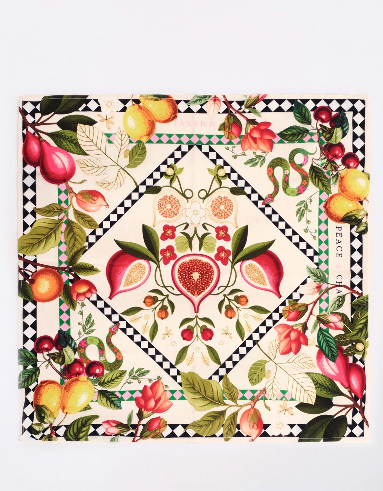 Peace and Chaos Tutti-frutti scarf