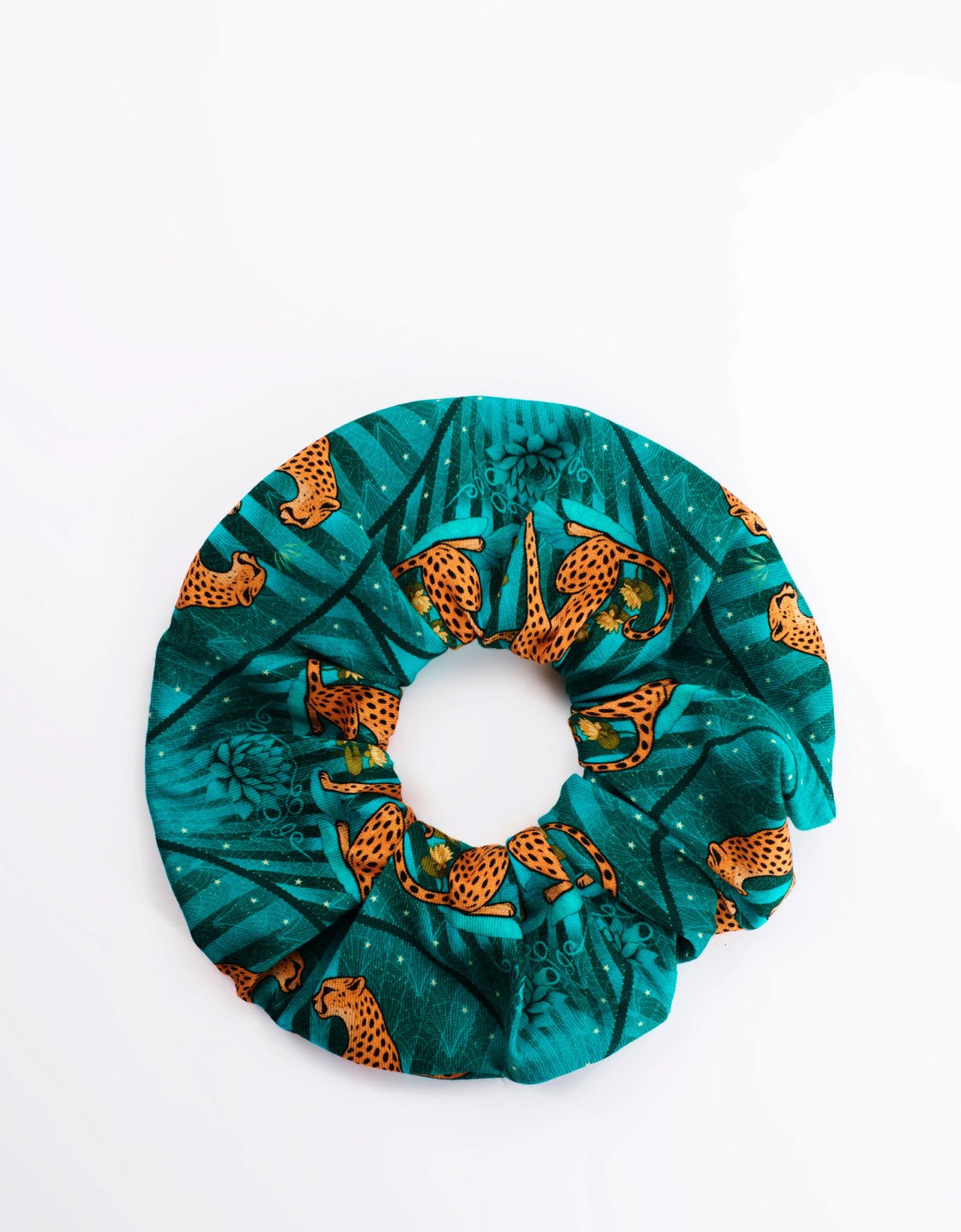 Peace and Chaos Emerald scrunchie