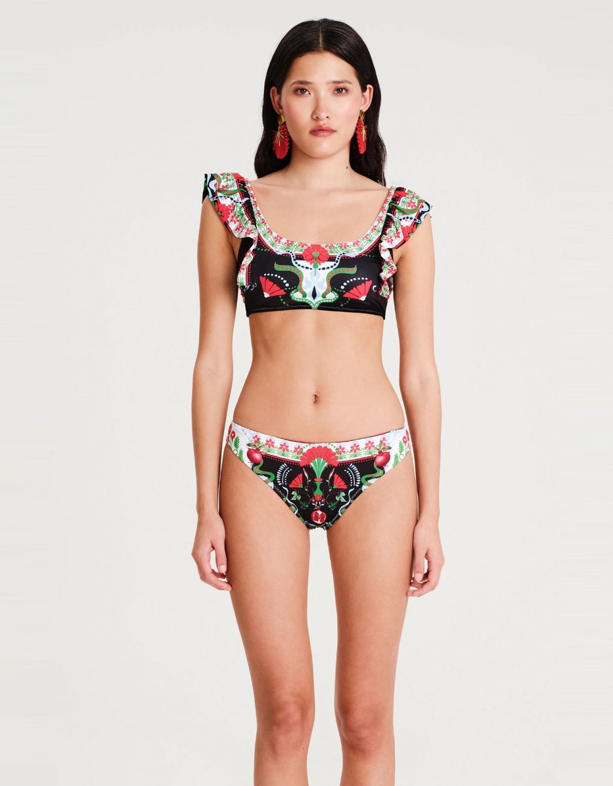 Peace and Chaos Pomegrante bikini
