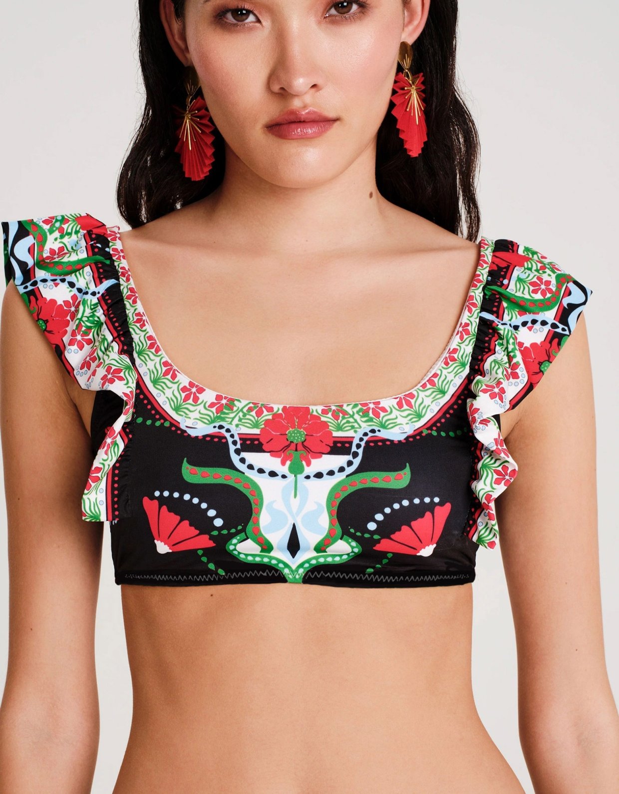 Peace and Chaos Pomegrante bikini