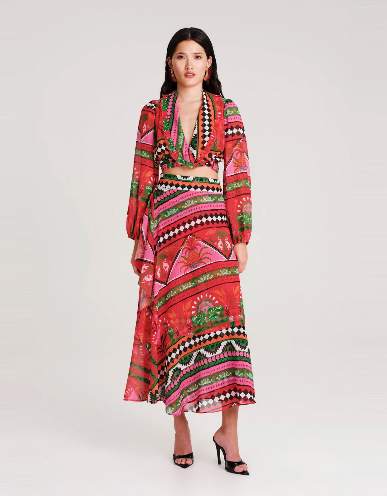 Peace and Chaos Pina colada wrap blouse