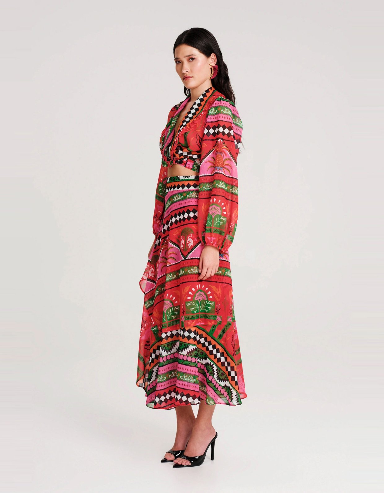 Peace and Chaos Pina colada wrap blouse