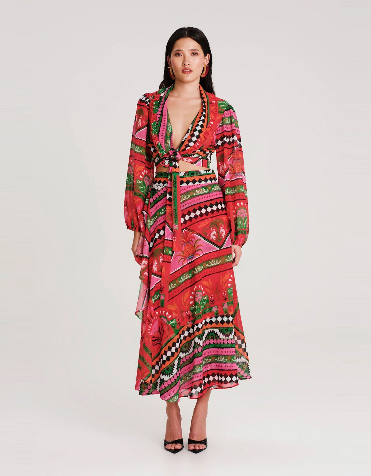 Peace and Chaos Pina colada wrap blouse