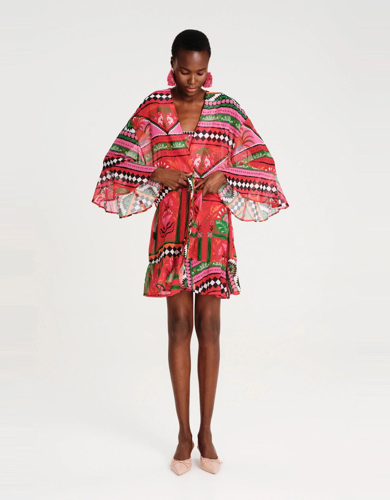 Peace and Chaos Pina colada kimono
