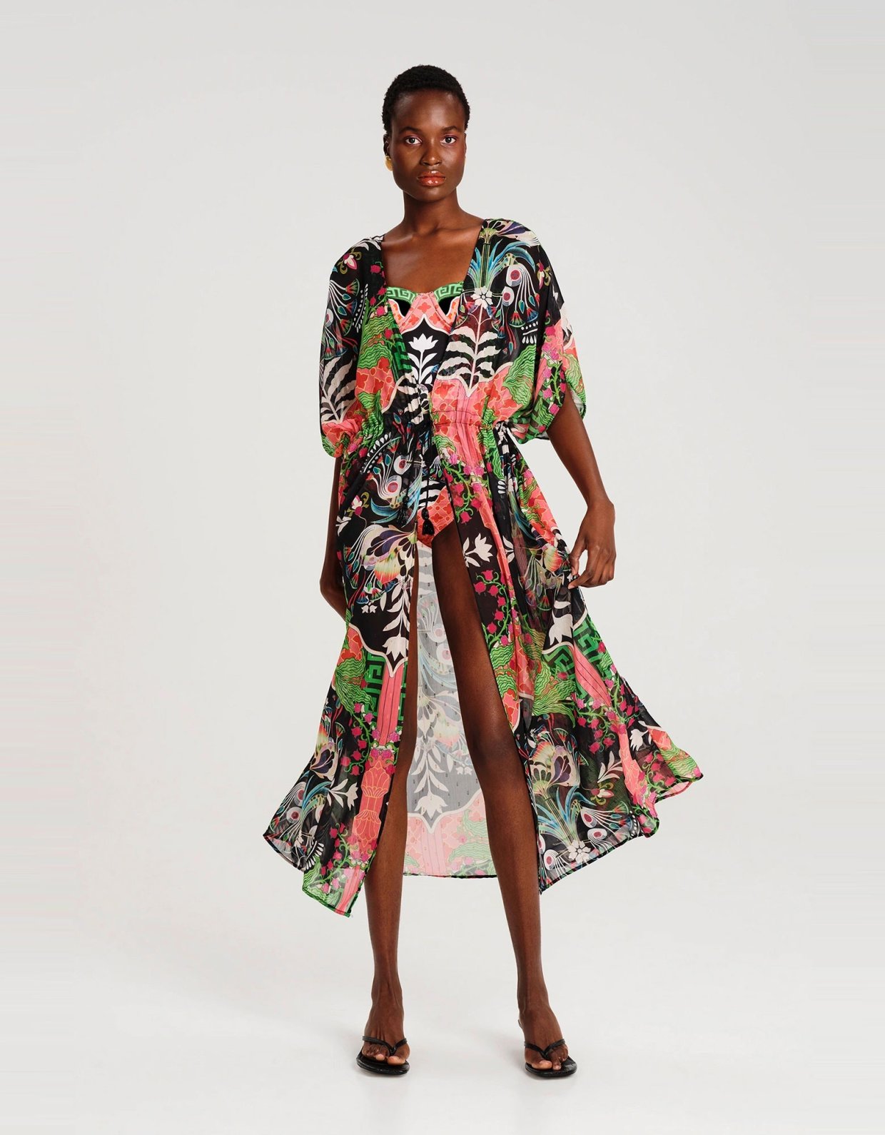 Peace and Chaos Rainforest kimono