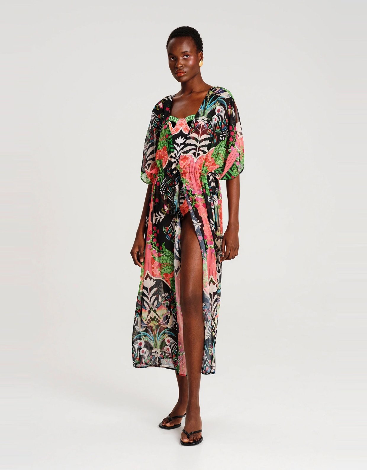 Peace and Chaos Rainforest kimono