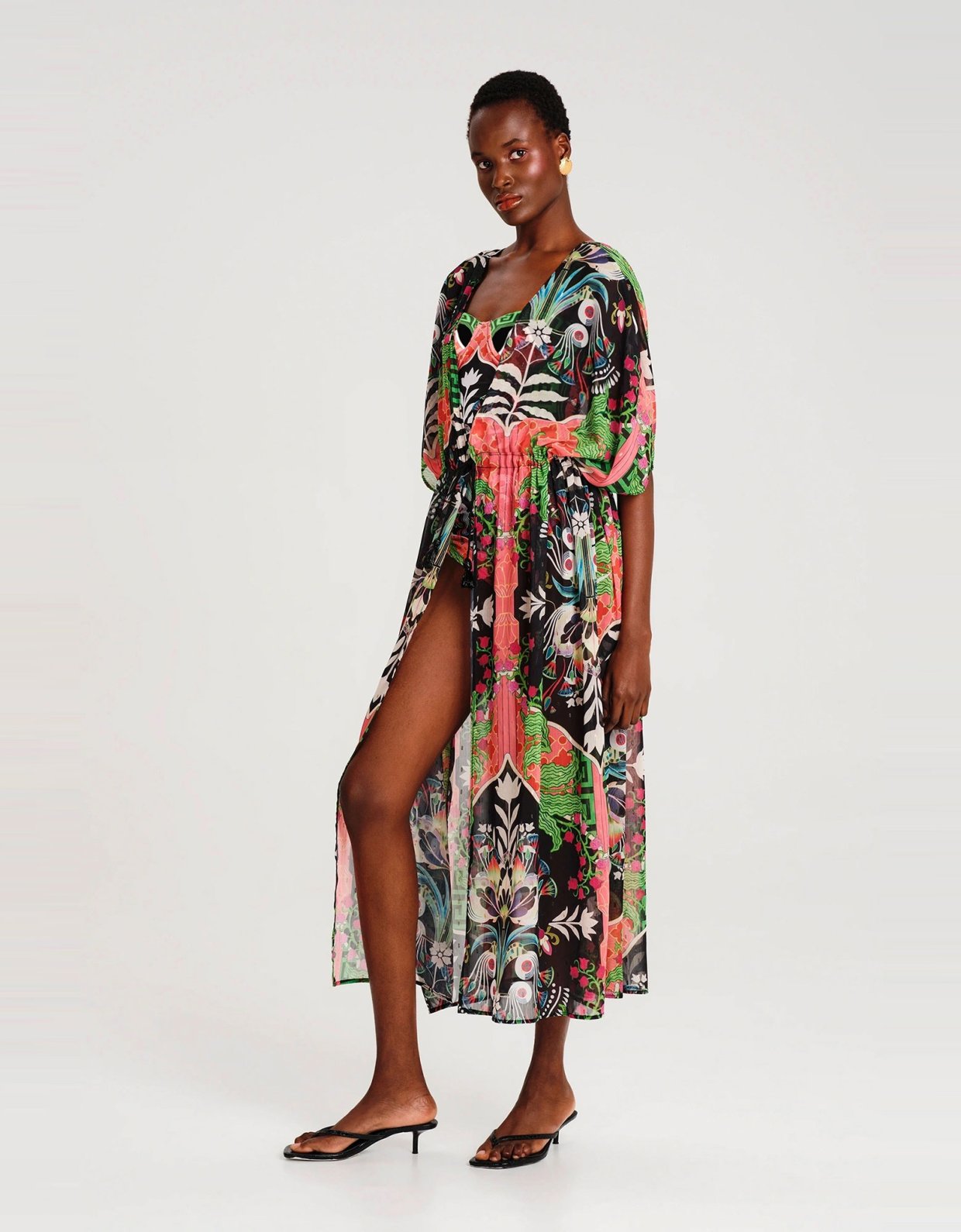 Peace and Chaos Rainforest kimono