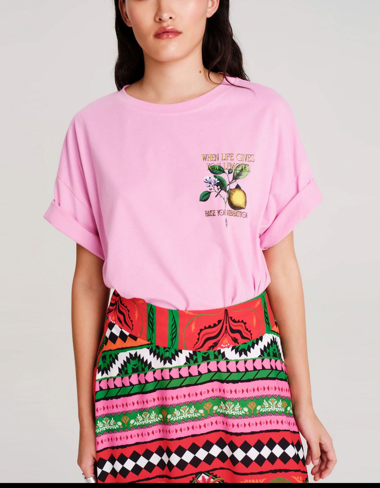 Peace and Chaos Pina colada long skirt