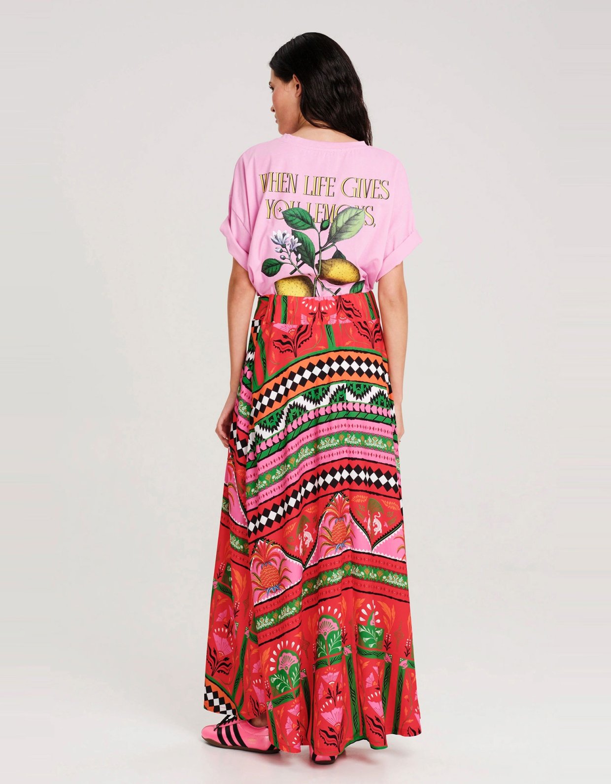 Peace and Chaos Pina colada long skirt