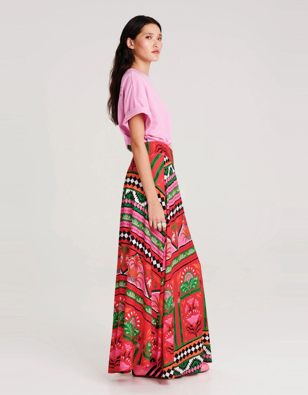 Peace and Chaos Pina colada long skirt