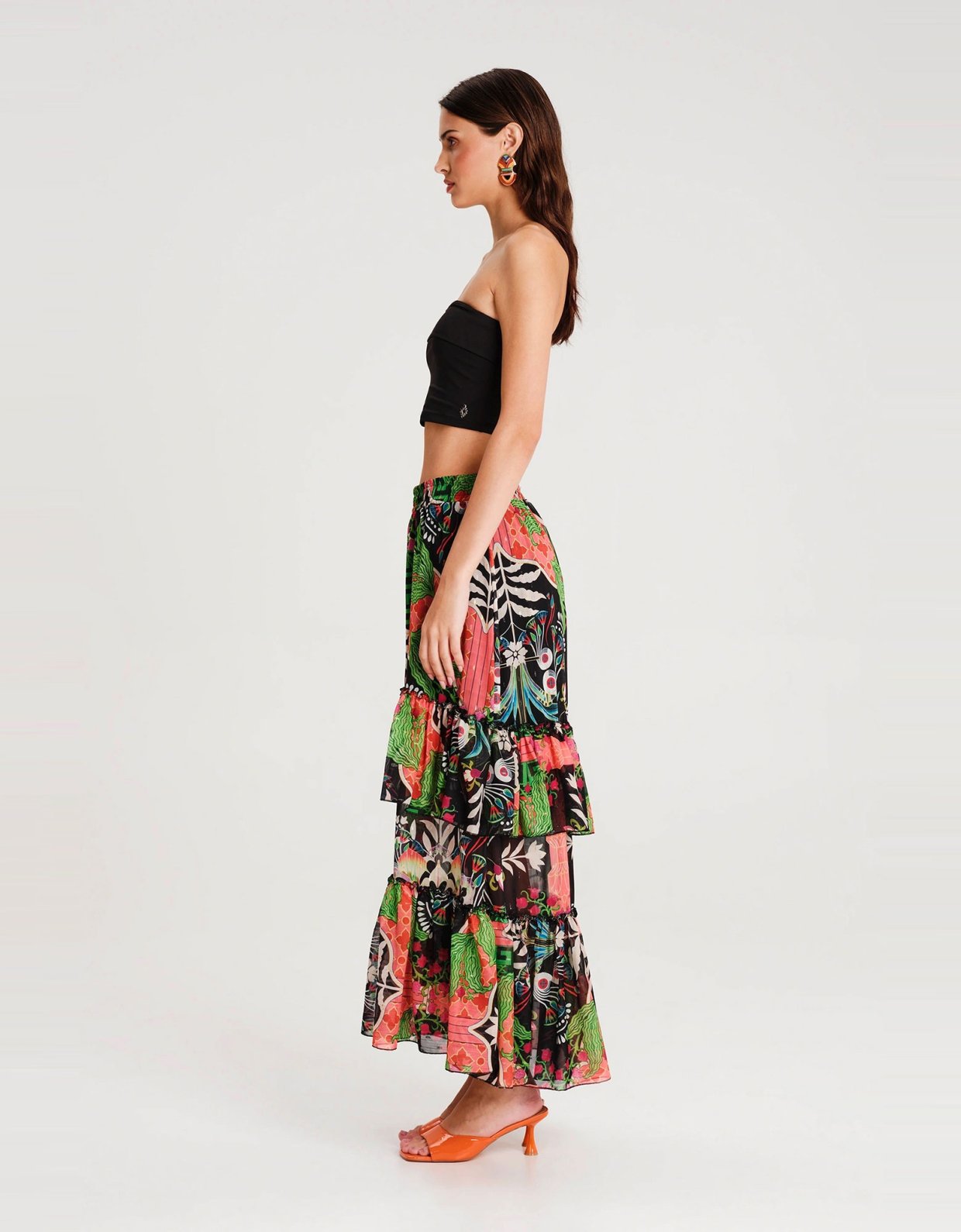 Peace and Chaos Rainforest long skirt