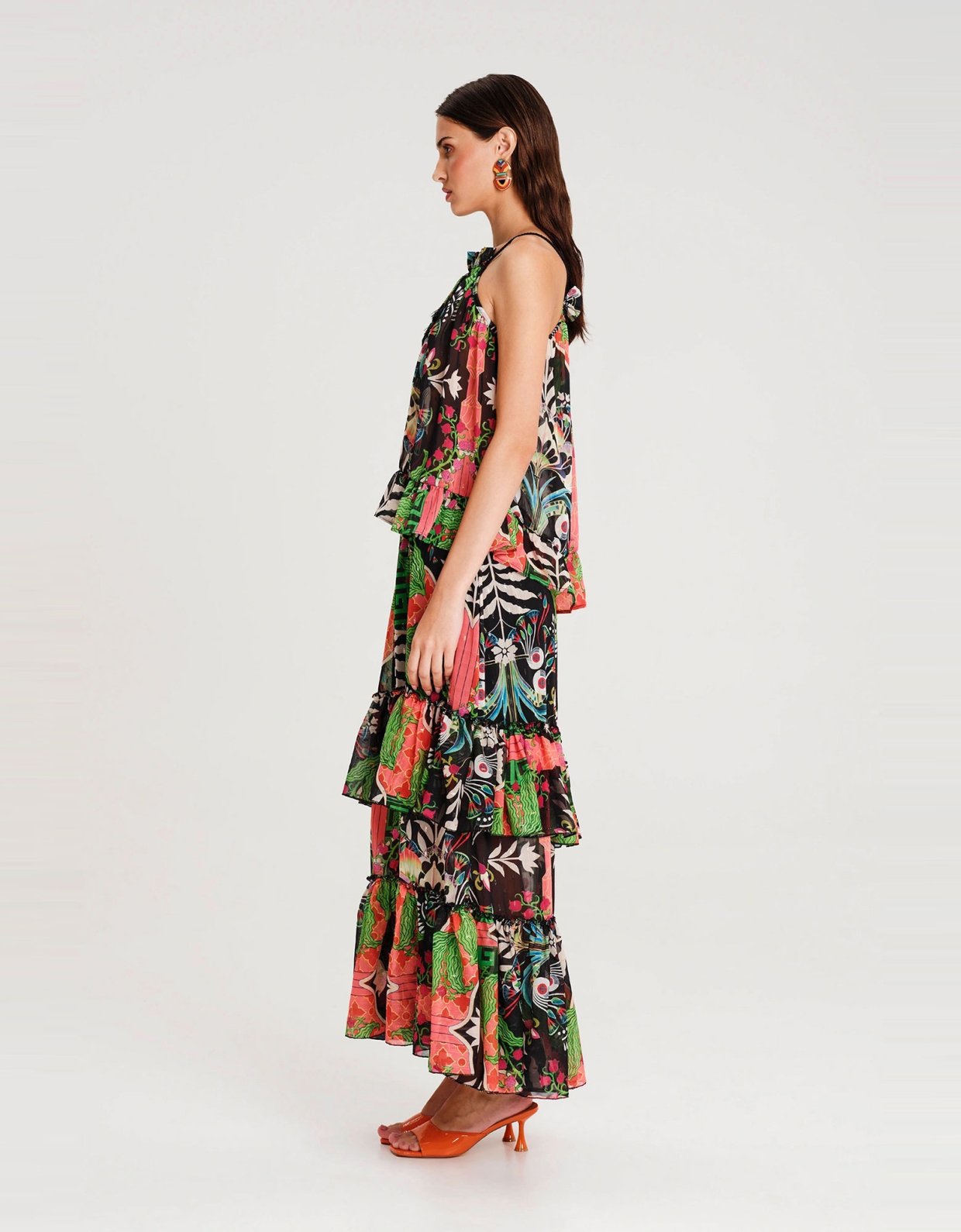 Peace and Chaos Rainforest long skirt