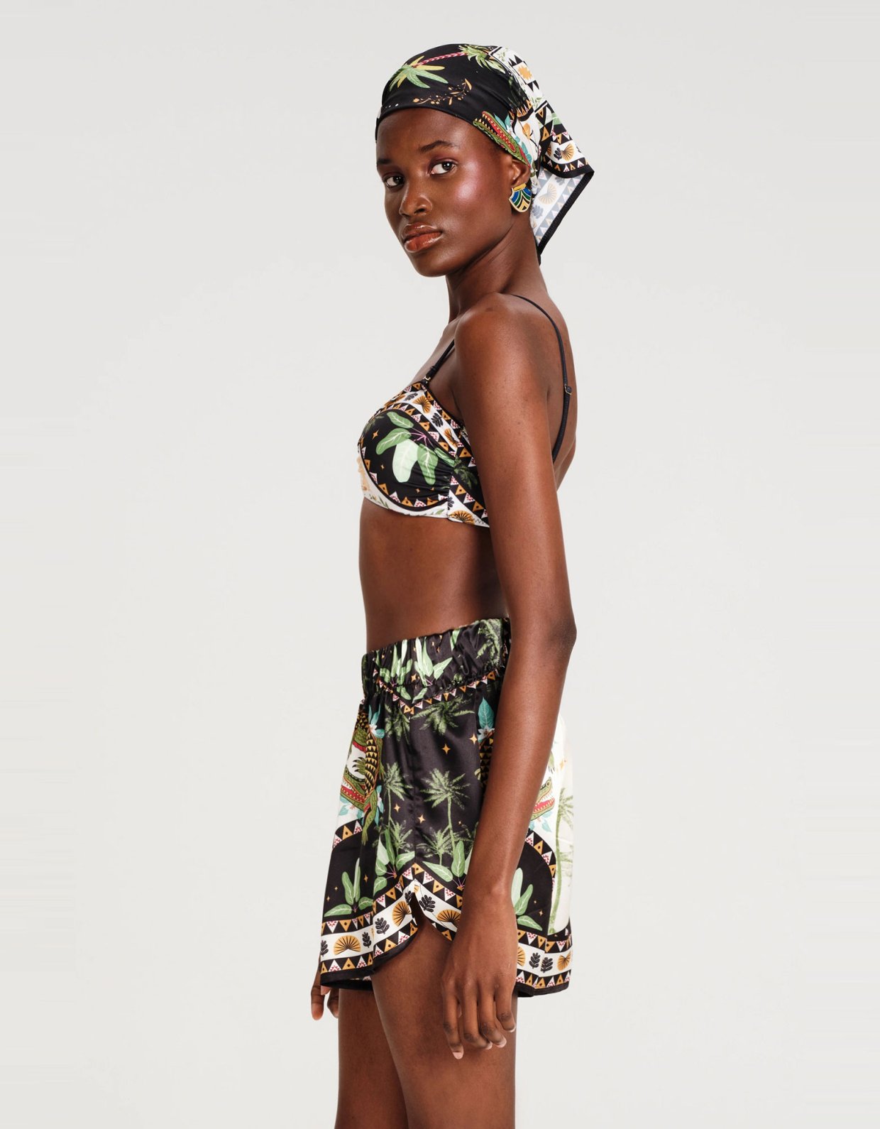 Peace and Chaos Reptile silky shorts