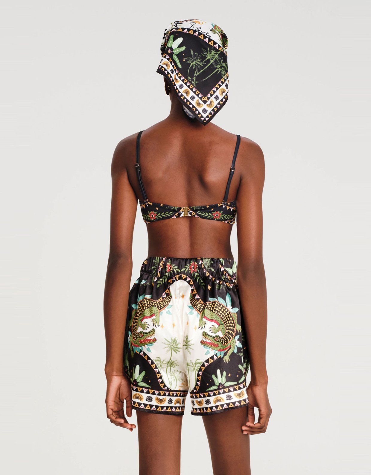 Peace and Chaos Reptile silky shorts