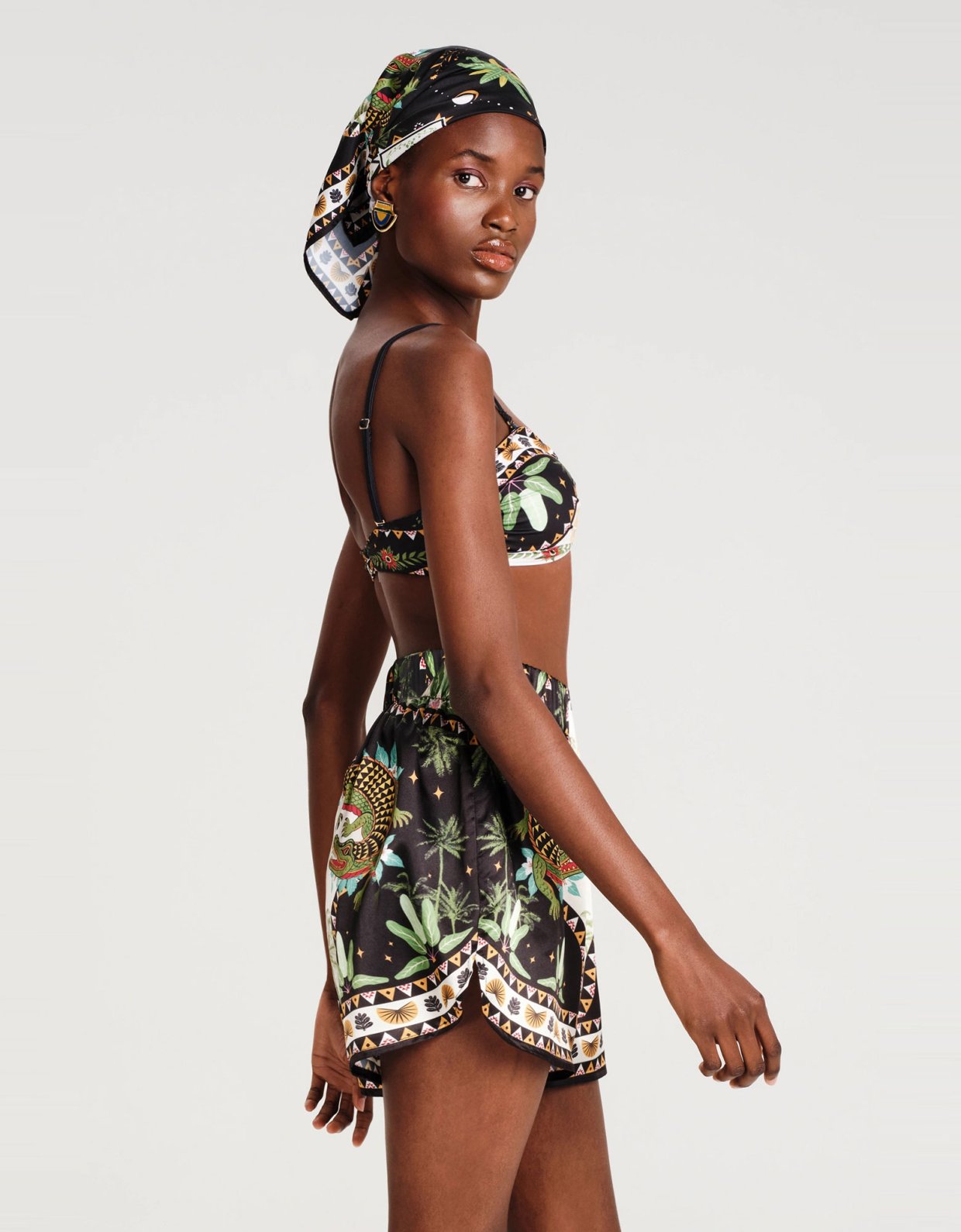 Peace and Chaos Reptile silky shorts