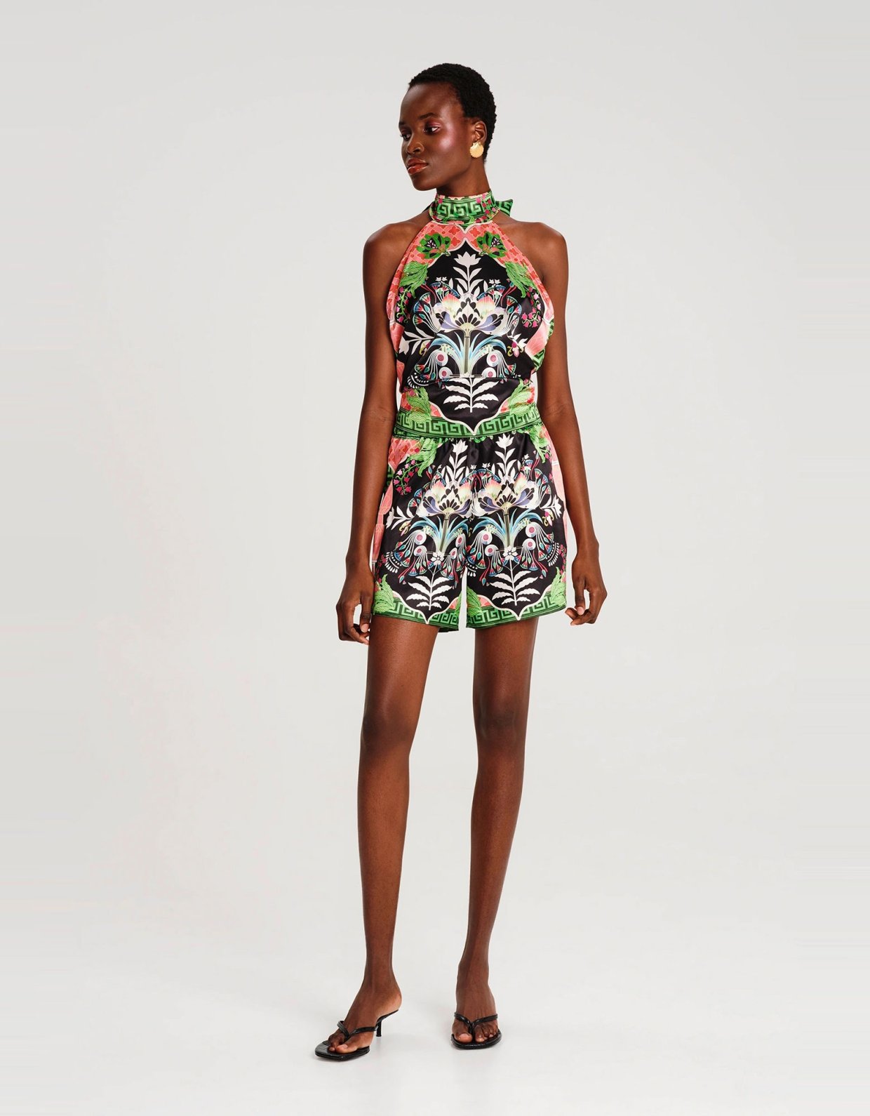 Peace and Chaos Rainforest silky shorts