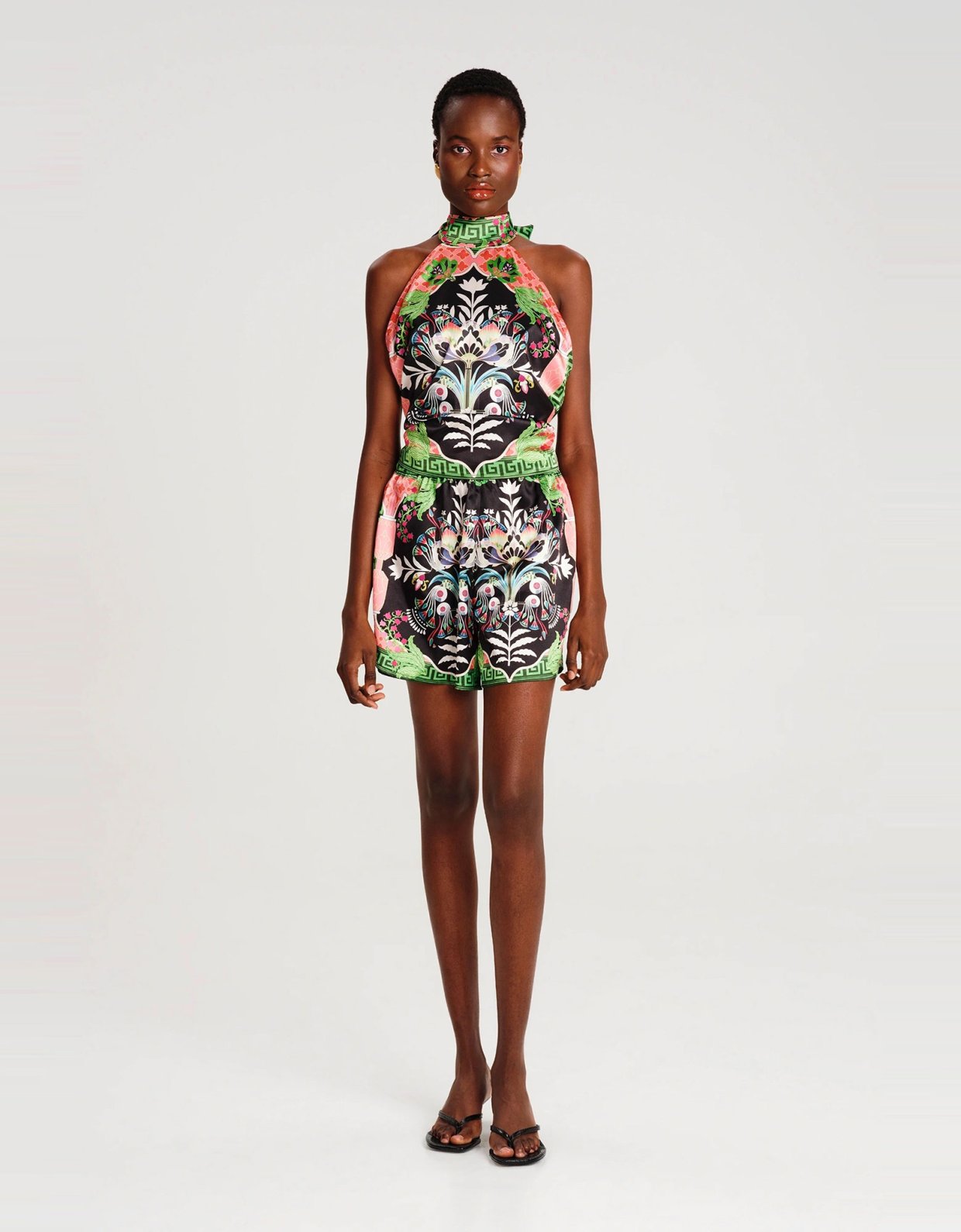 Peace and Chaos Rainforest silky shorts