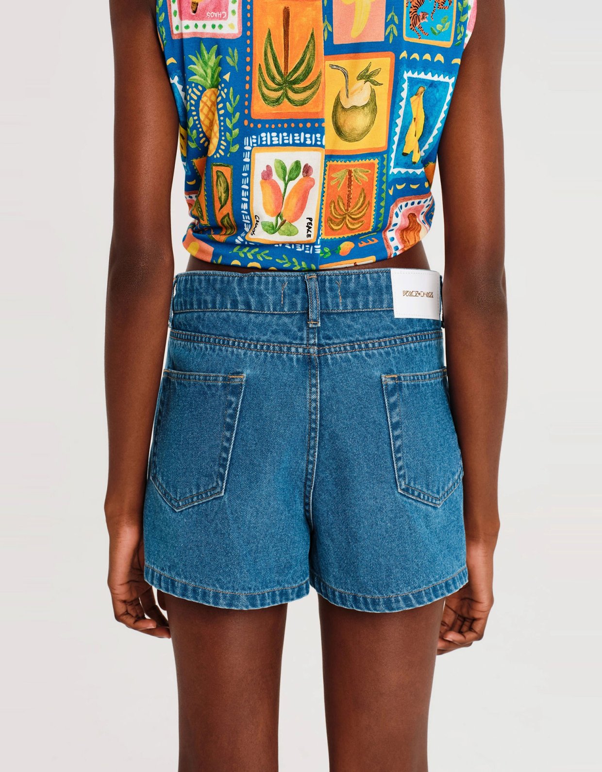Peace and Chaos Instinct denim shorts