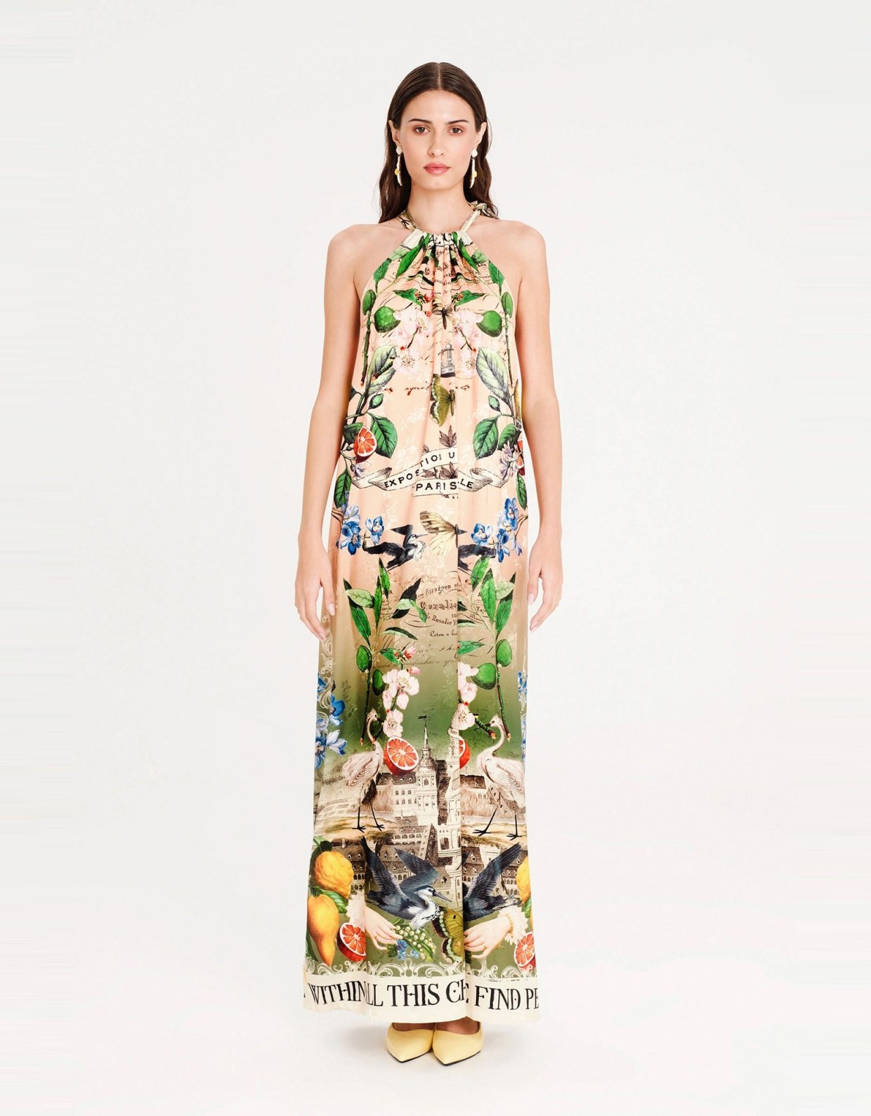 Peace and Chaos Citrus jacquard long dress