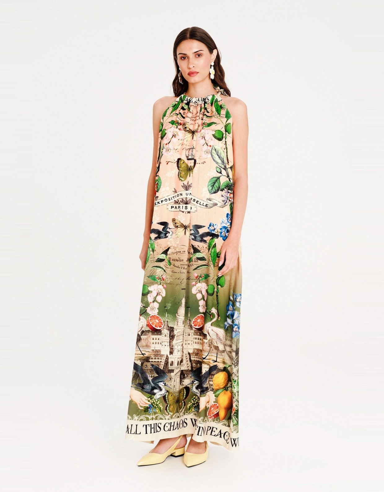 Peace and Chaos Citrus jacquard long dress