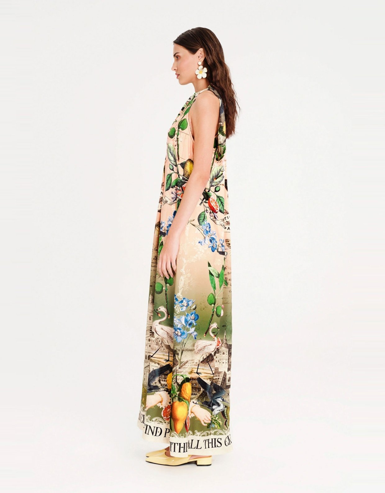 Peace and Chaos Citrus jacquard long dress