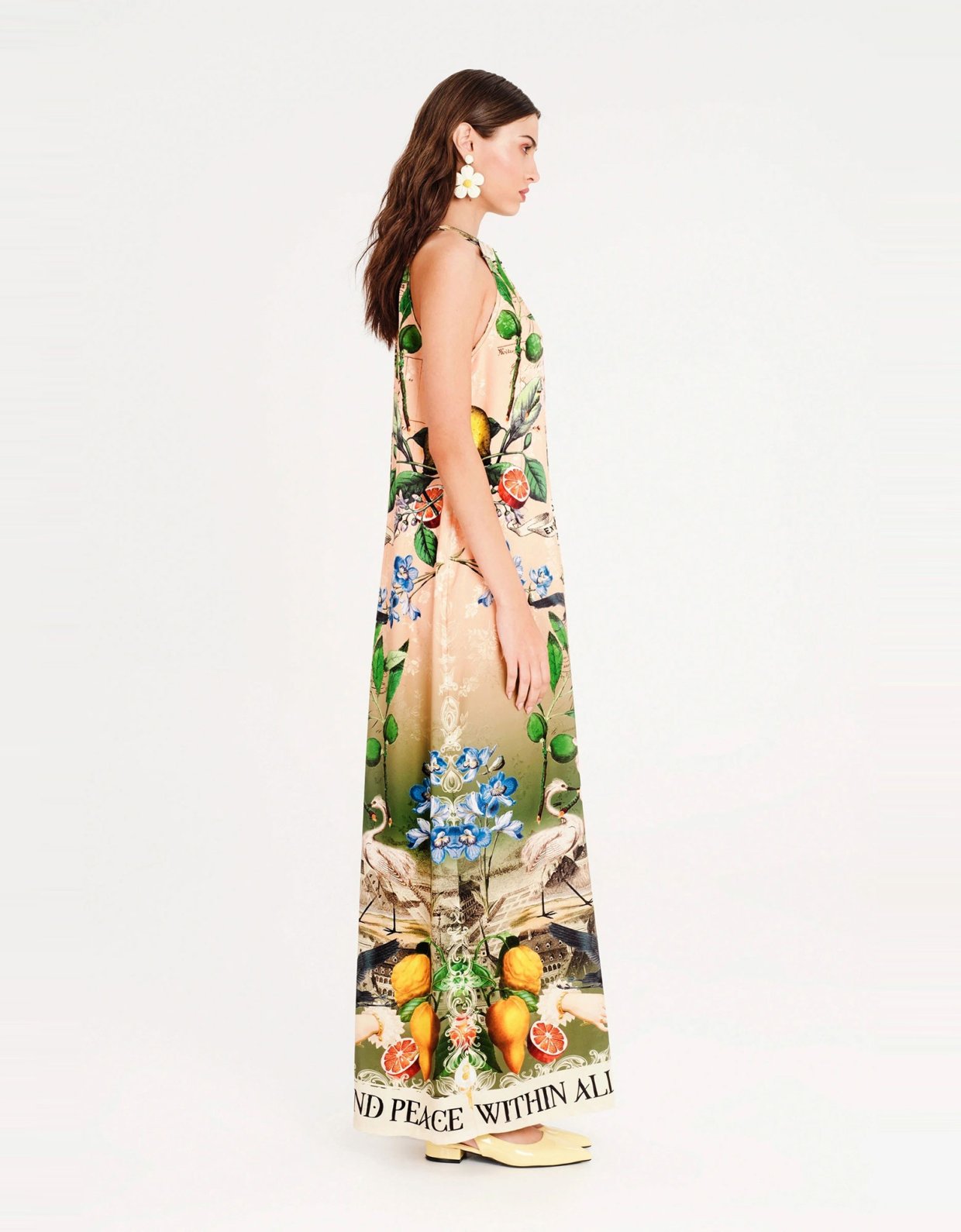 Peace and Chaos Citrus jacquard long dress