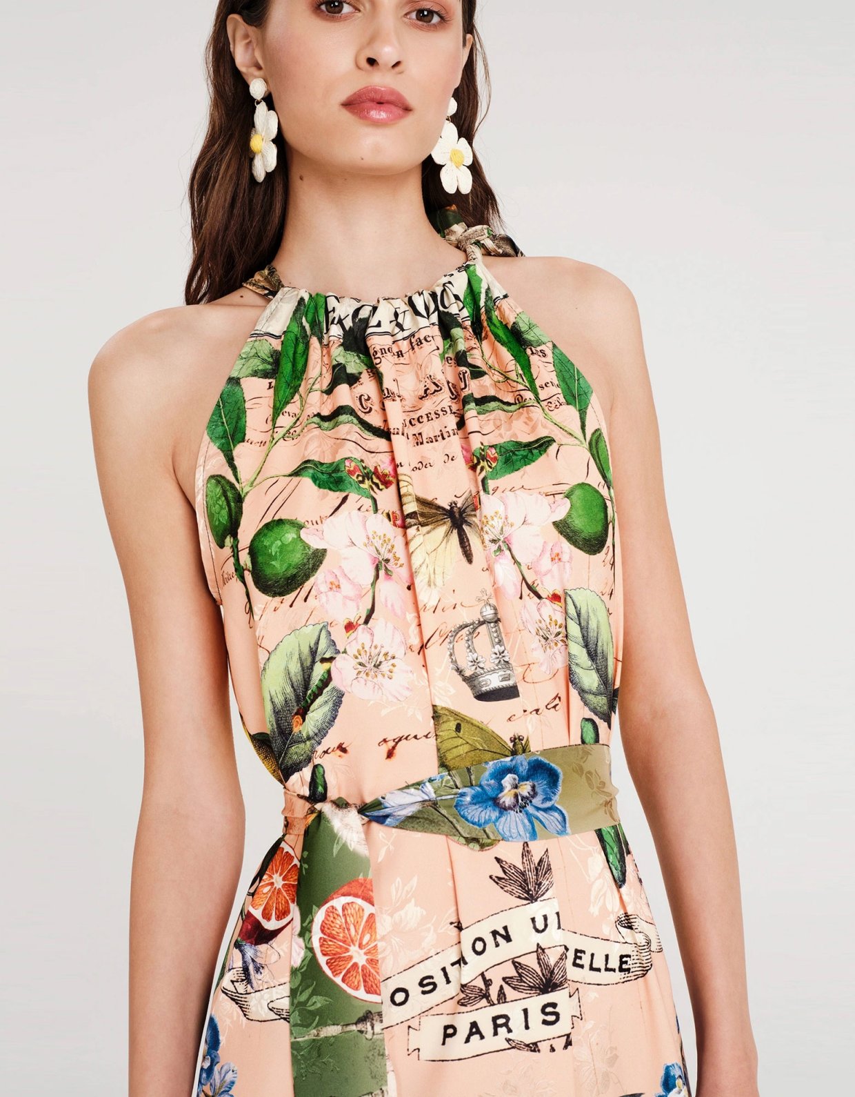 Peace and Chaos Citrus jacquard long dress