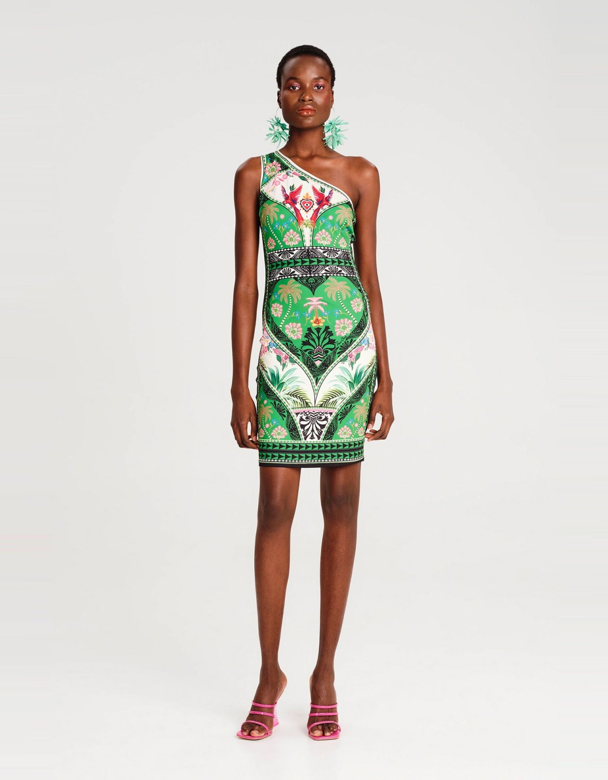 Peace and Chaos Oasis one shoulder bodycon dress