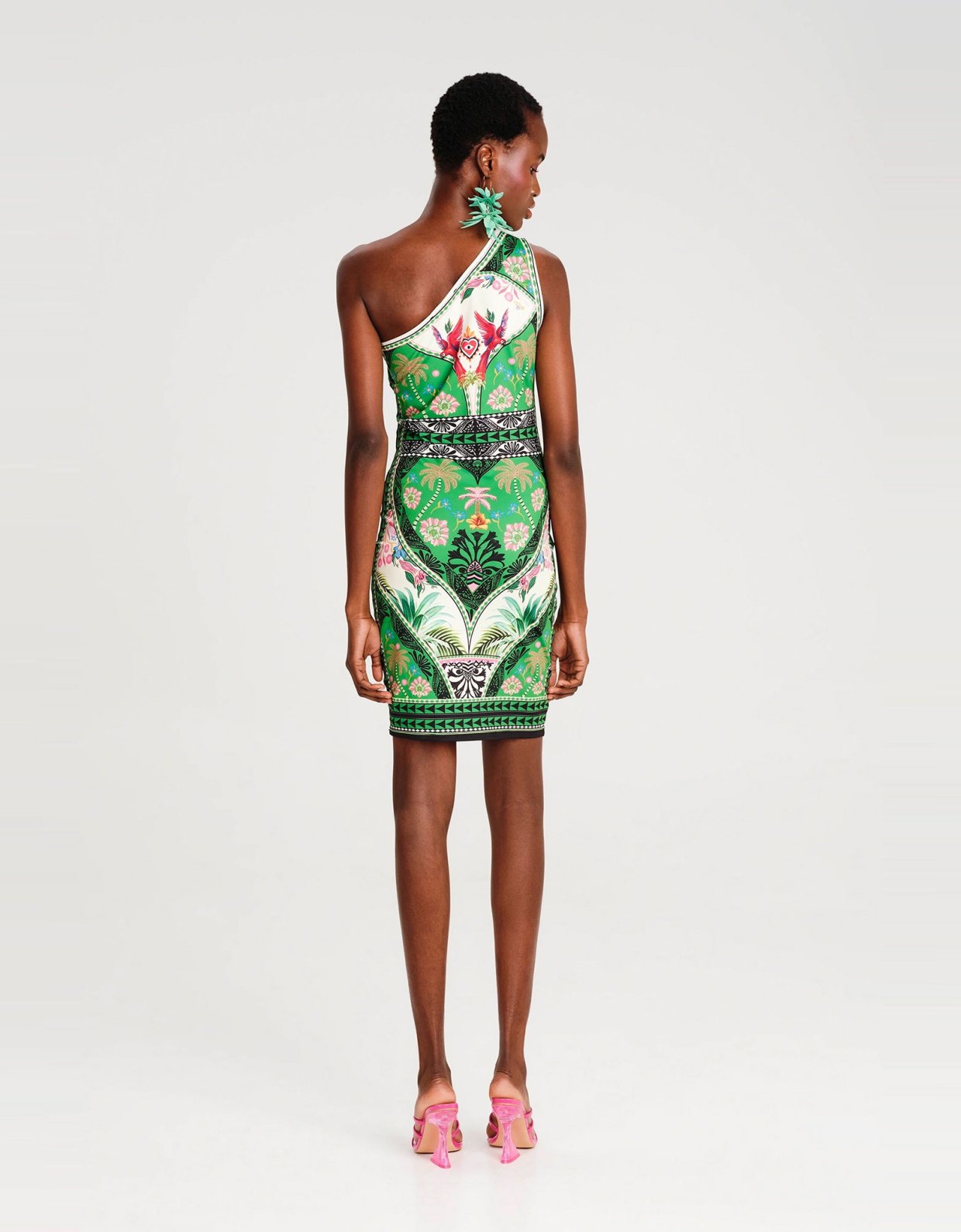 Peace and Chaos Oasis one shoulder bodycon dress