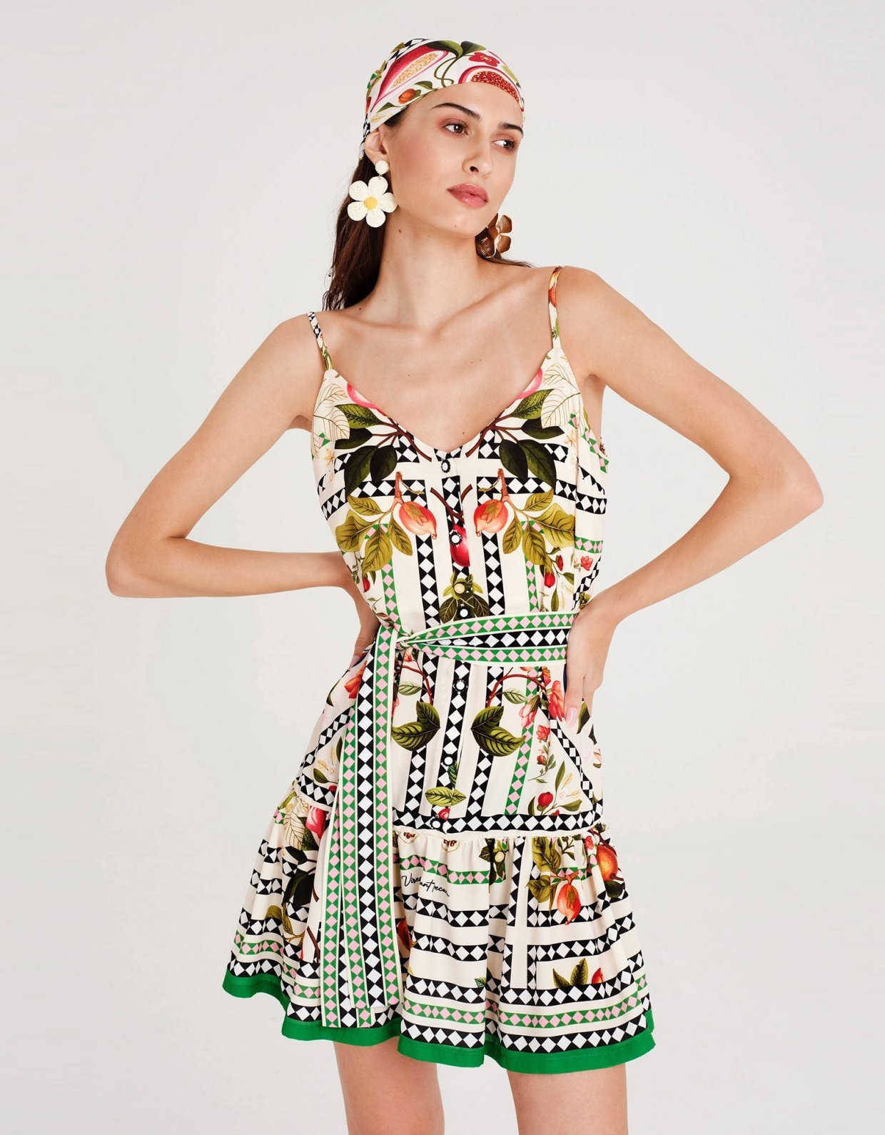 Peace and Chaos Tutti-frutti short dress