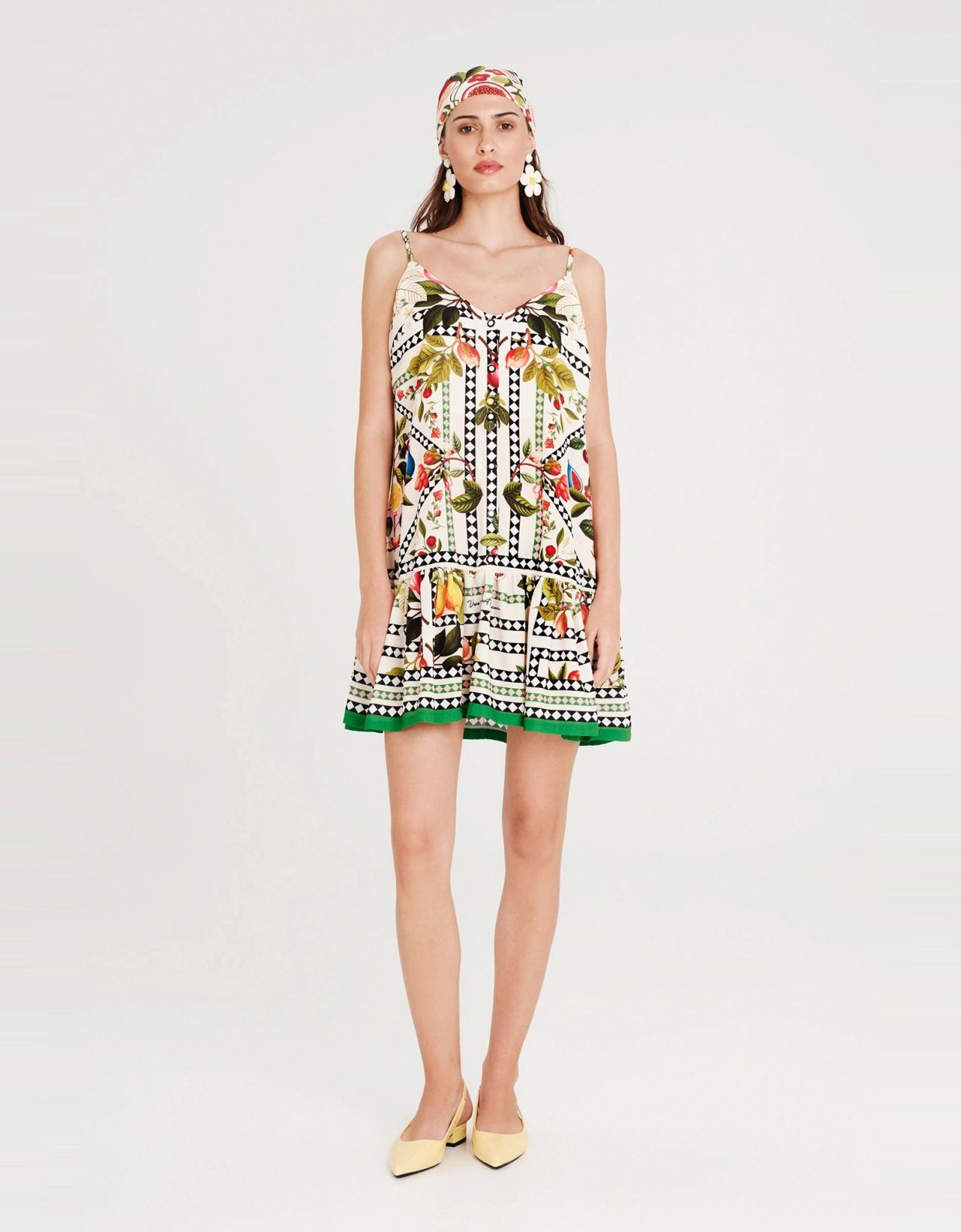Peace and Chaos Tutti-frutti short dress