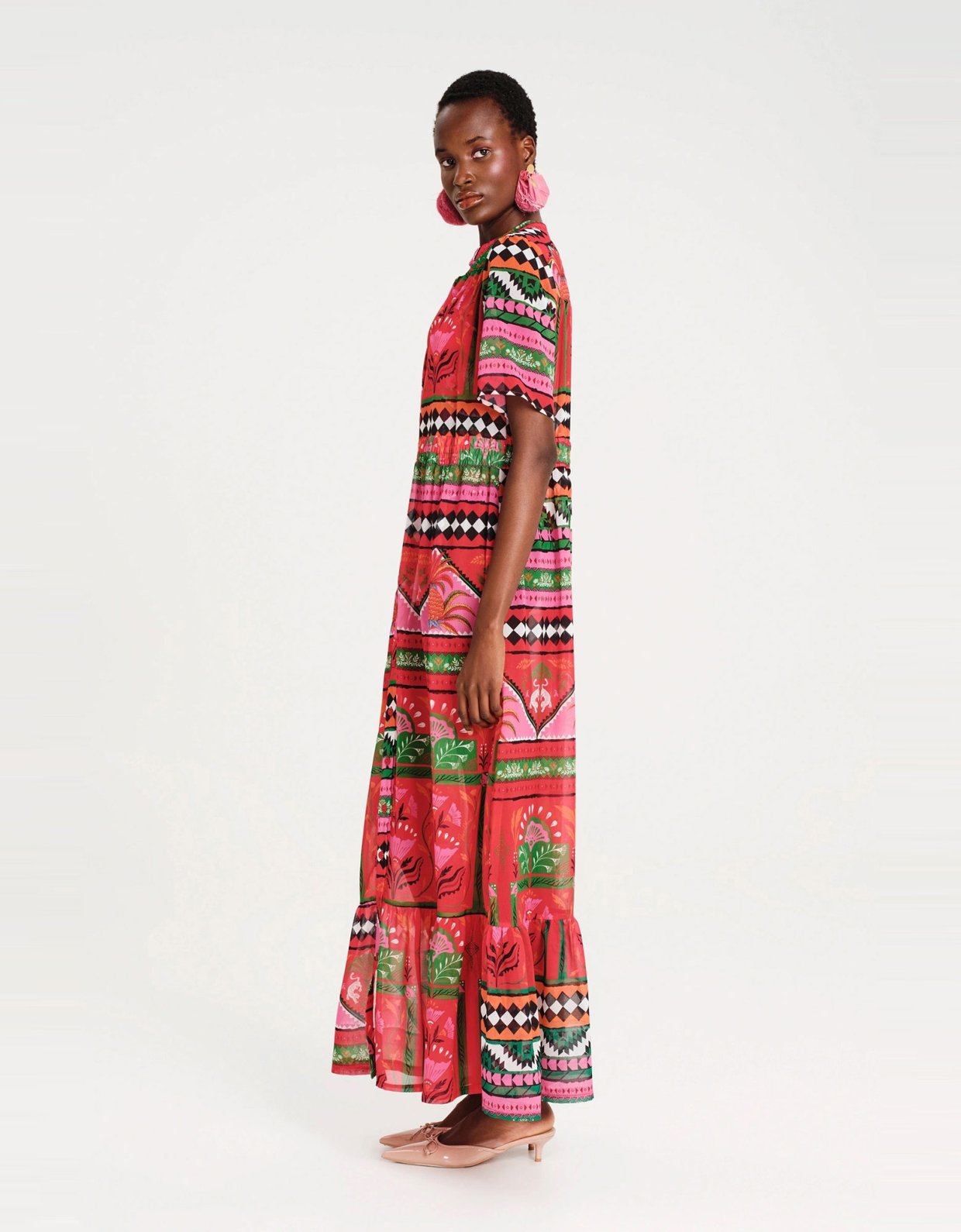 Peace and Chaos Pina colada shirt dress