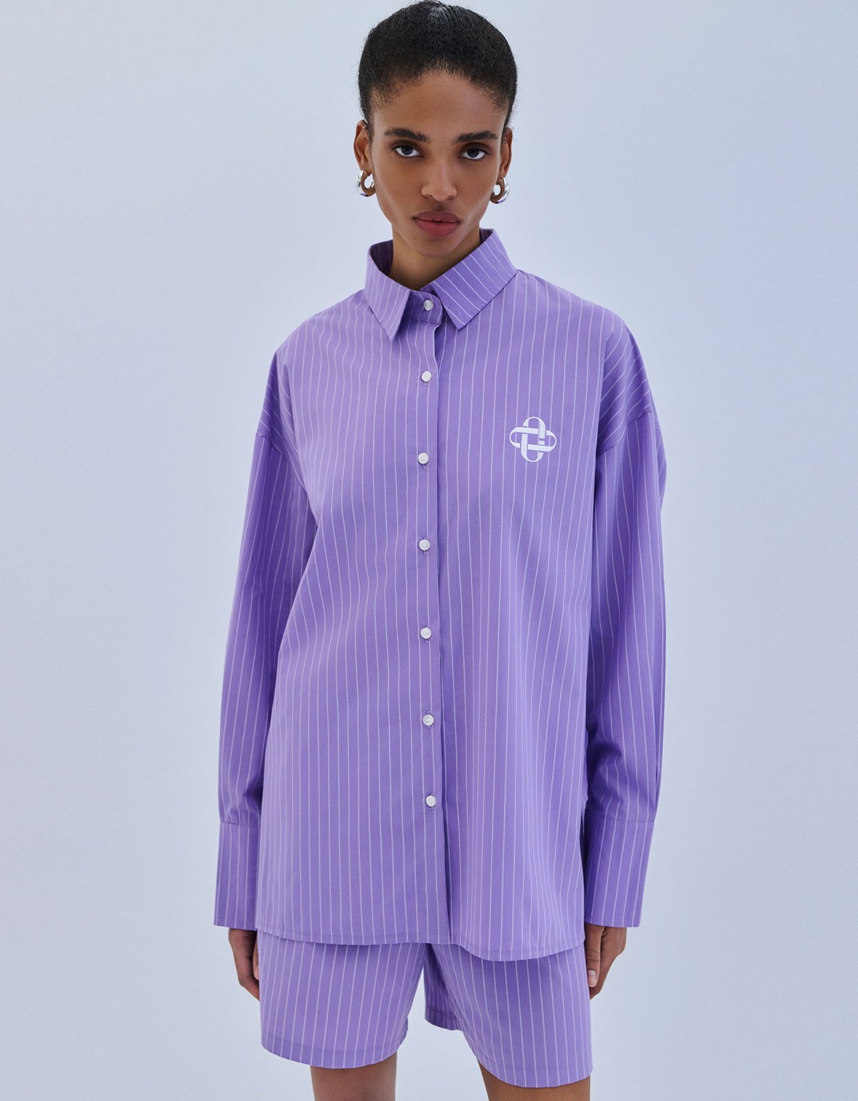 Combos Knitwear Stripped shirt purple