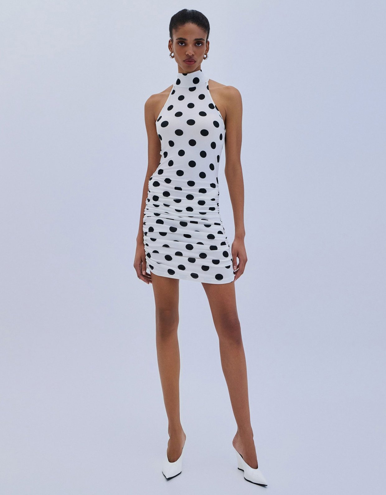 Combos Knitwear Polka dots mini dress B&W