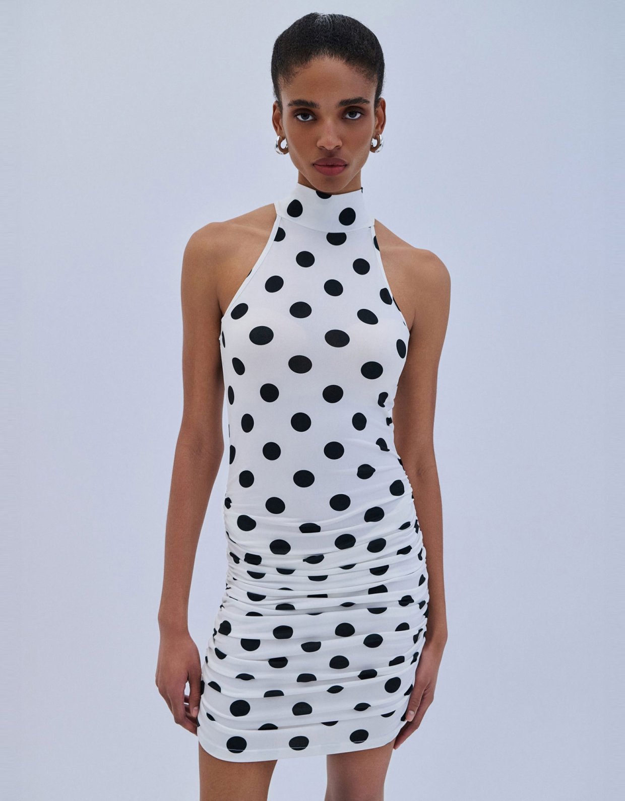 Combos Knitwear Polka dots mini dress B&W