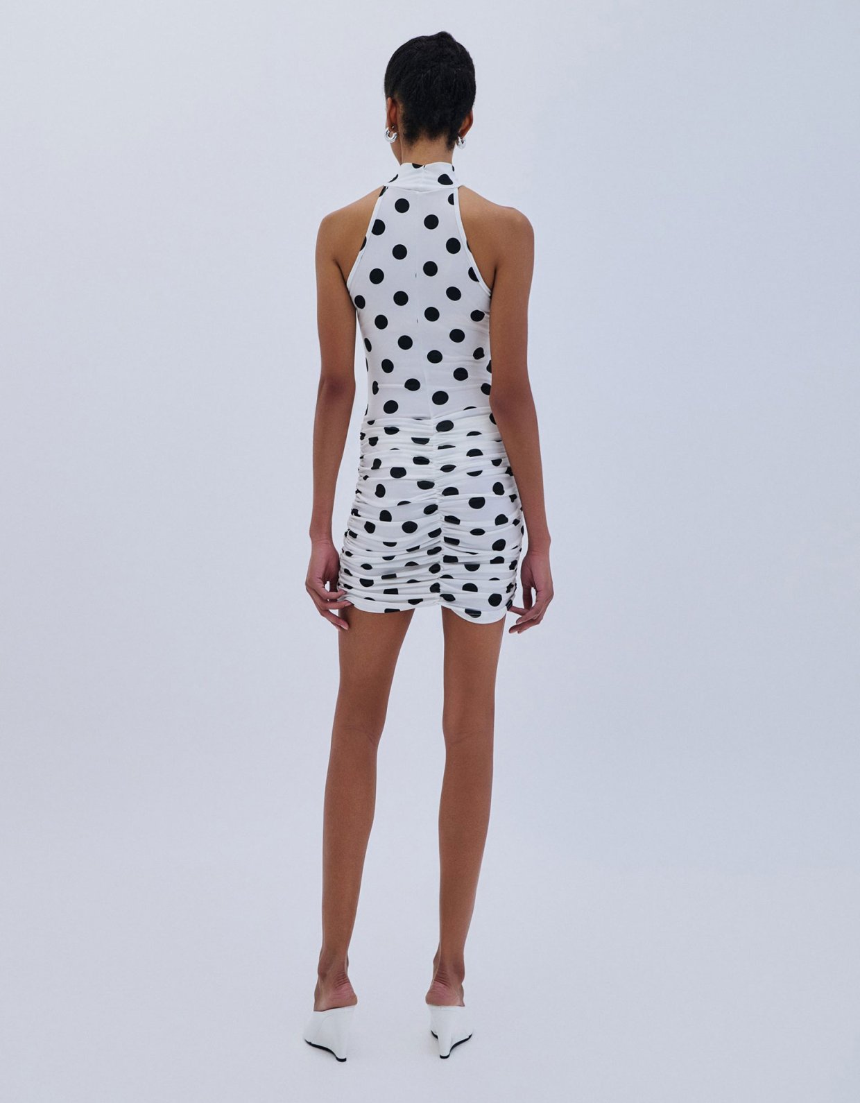 Combos Knitwear Polka dots mini dress B&W