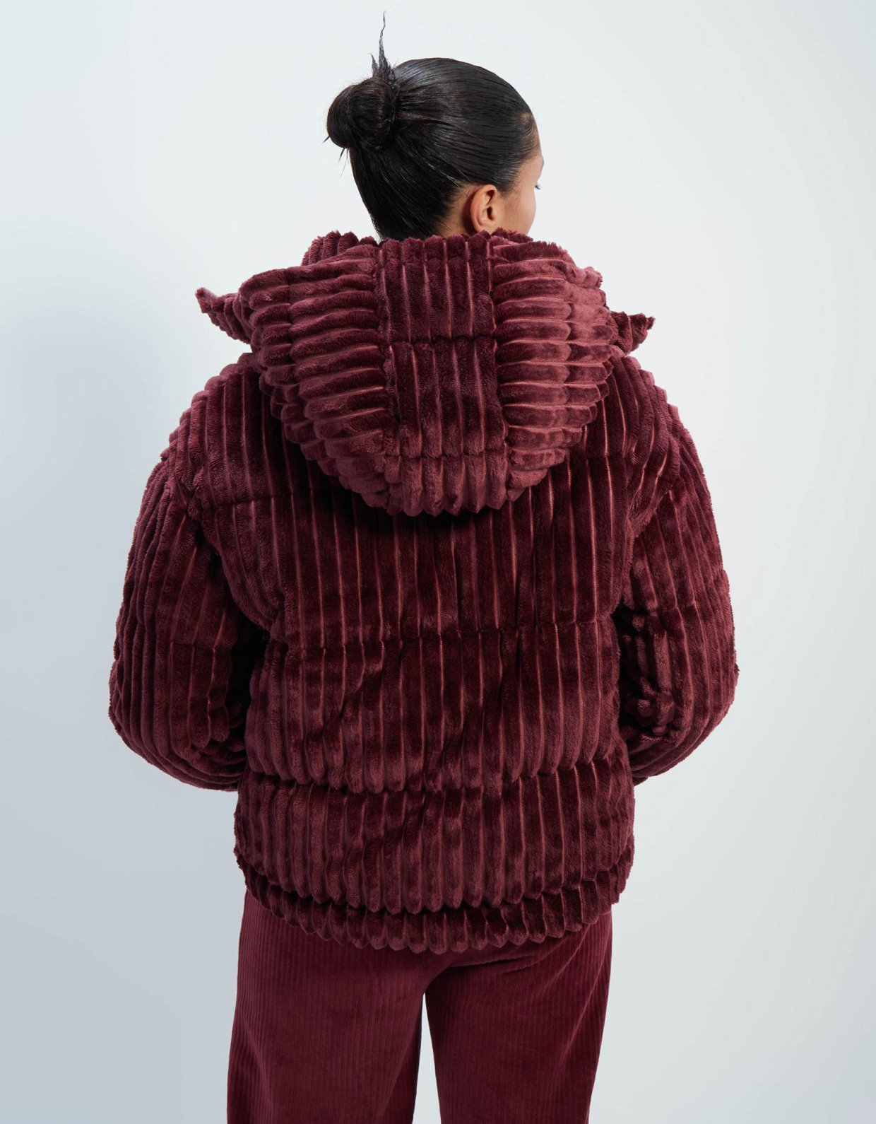 Ellesse Romolo padded jacket burgundy