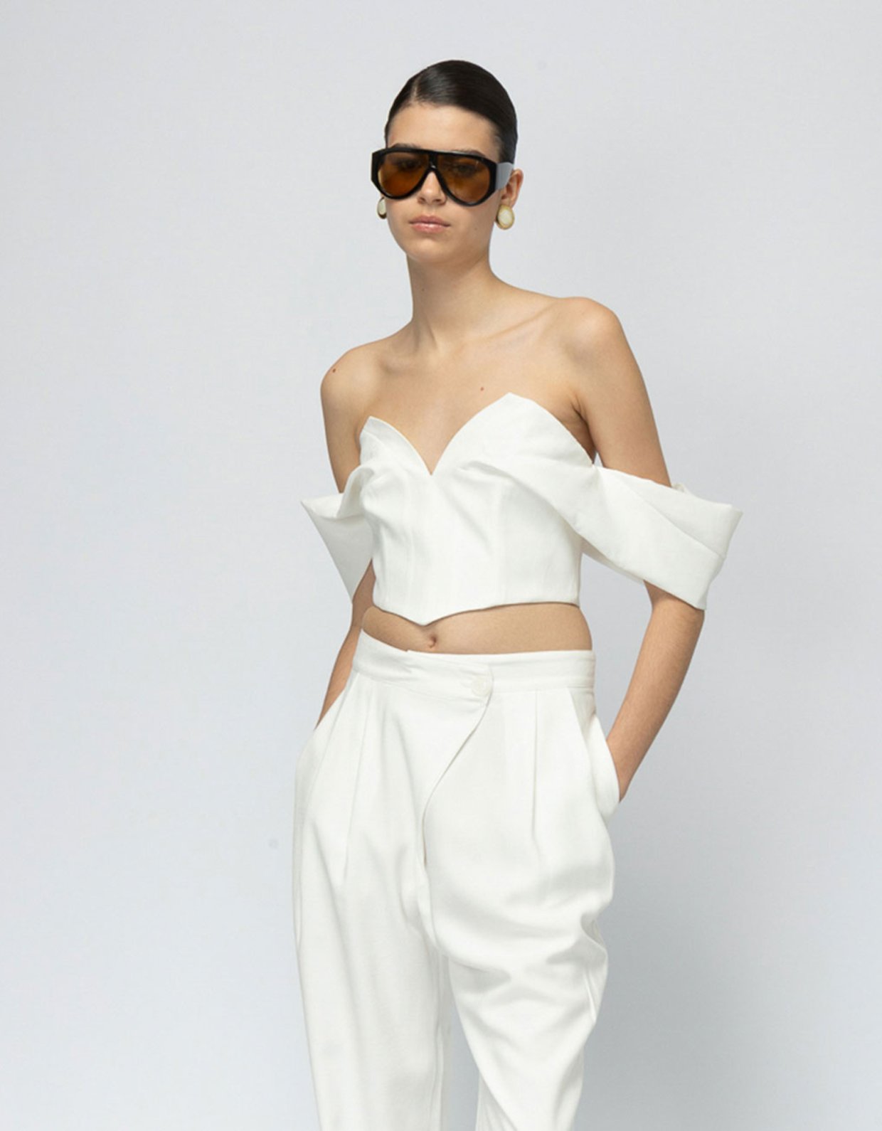 Mallory the label Sea salt top white