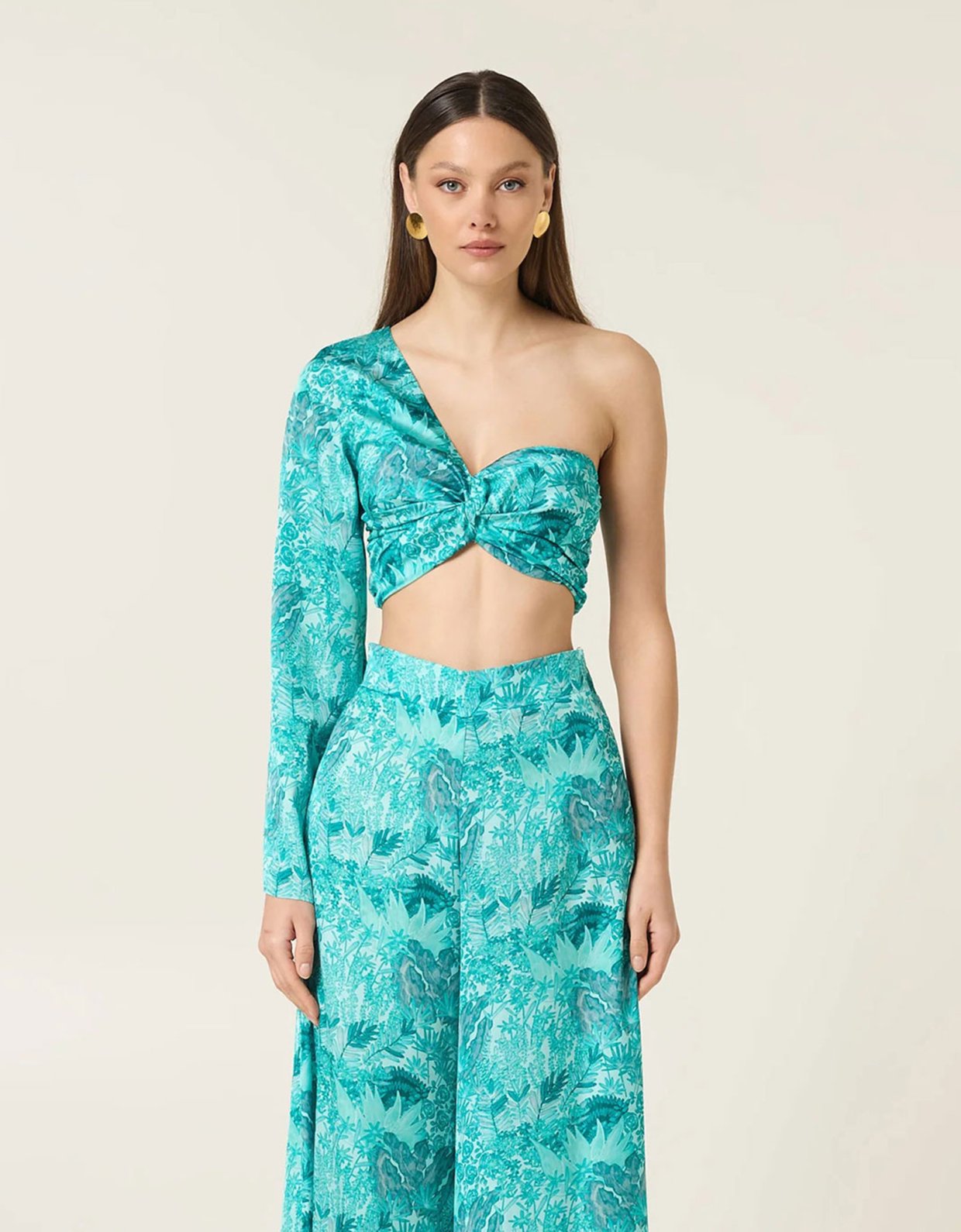 Eveleya Serafina high waisted satin pants